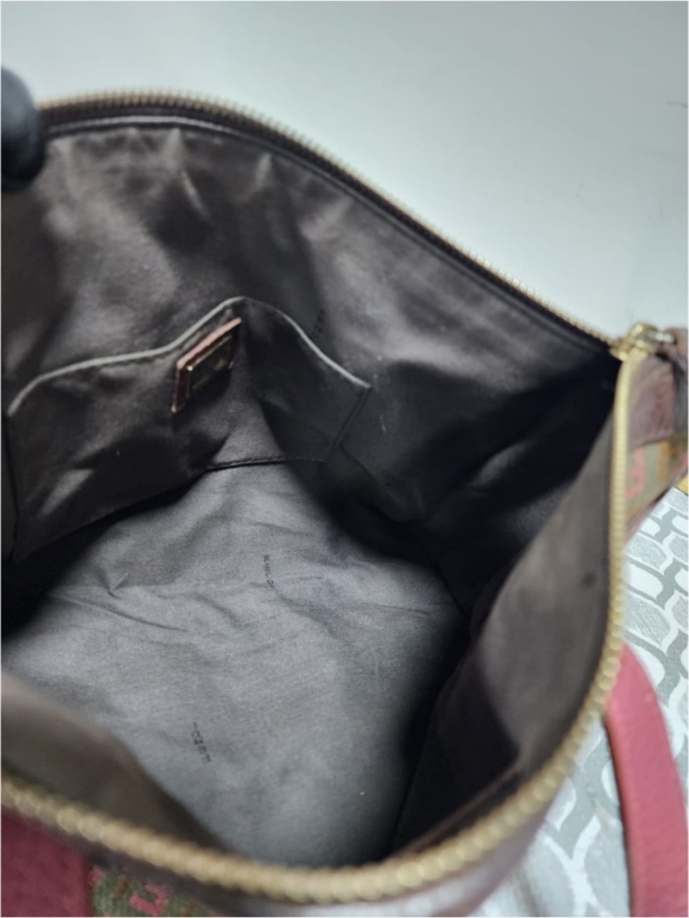 Authentic Fendi Zucchino Canvas and Leather Shoulder Bag Multicolor - Picture 6 of 14